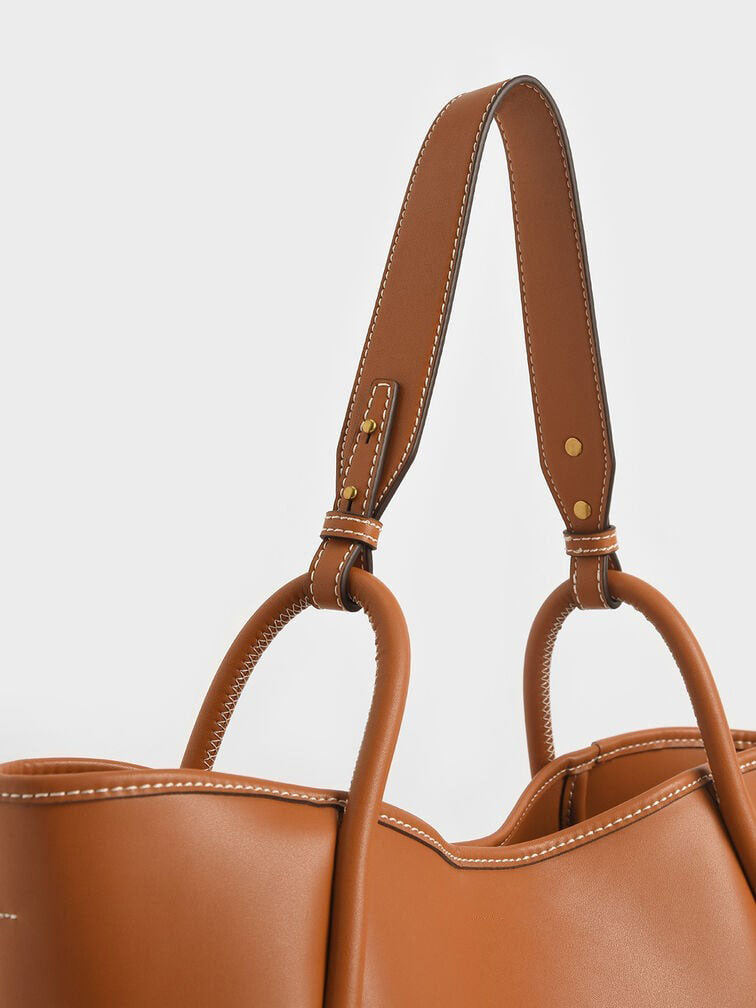 Buzz Slouchy Tote Bag Brown HerChoice
