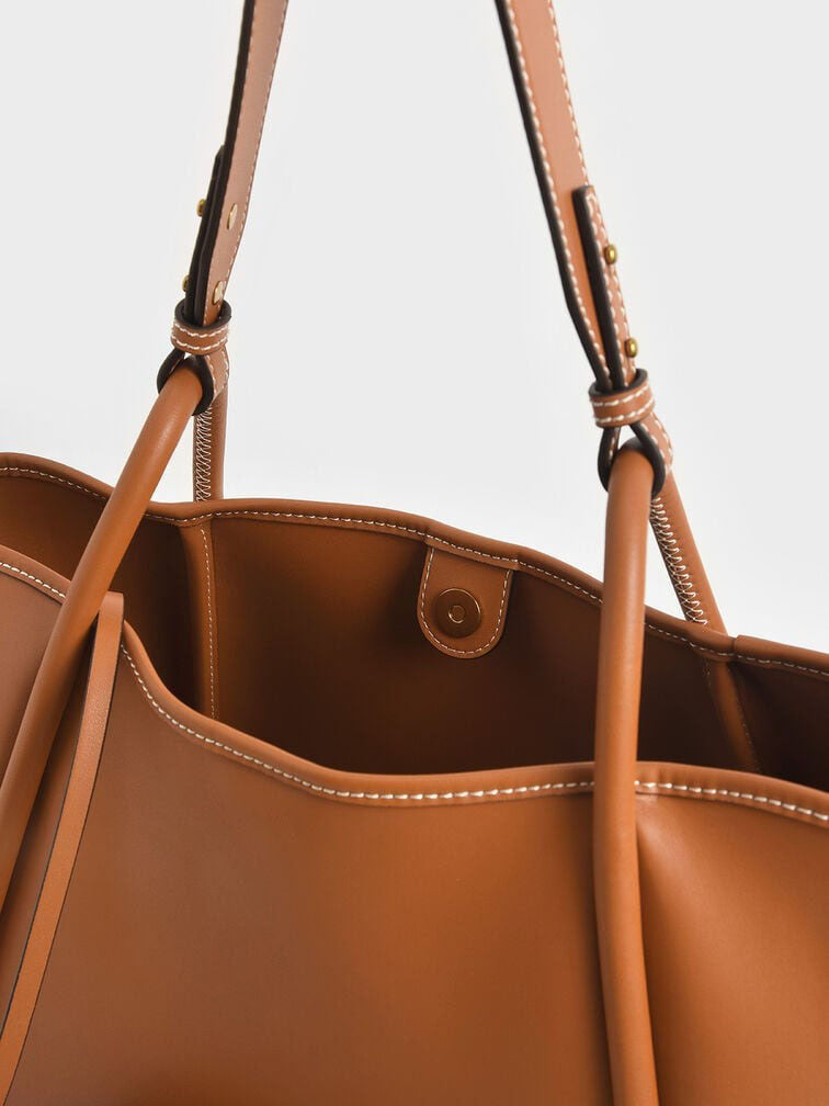 Buzz Slouchy Tote Bag Brown HerChoice