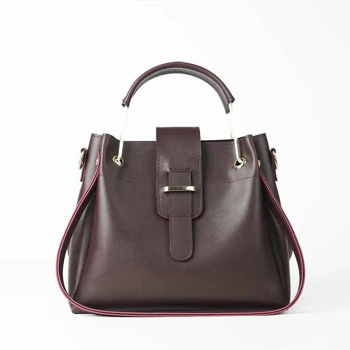 Luxe Maroon 3-Piece Handbag Set HerChoice