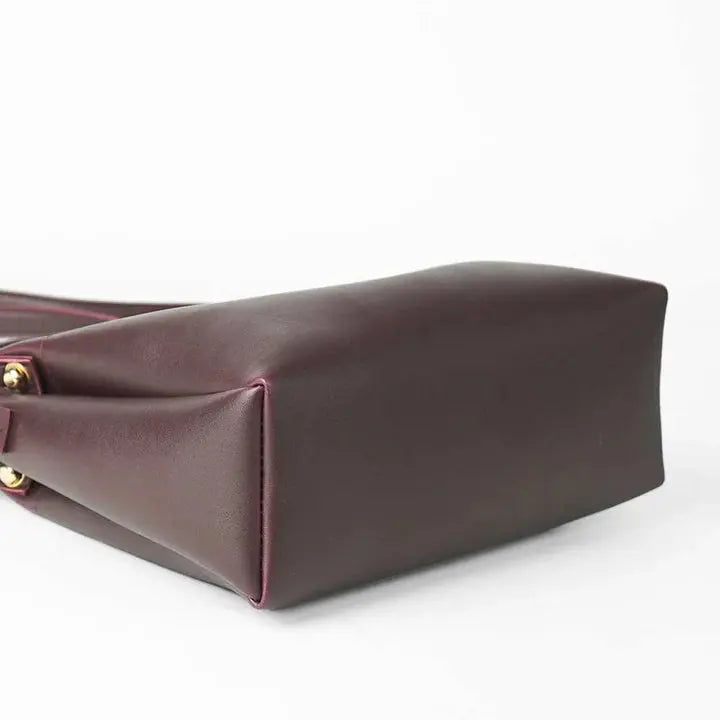 Luxe Maroon 3-Piece Handbag Set HerChoice