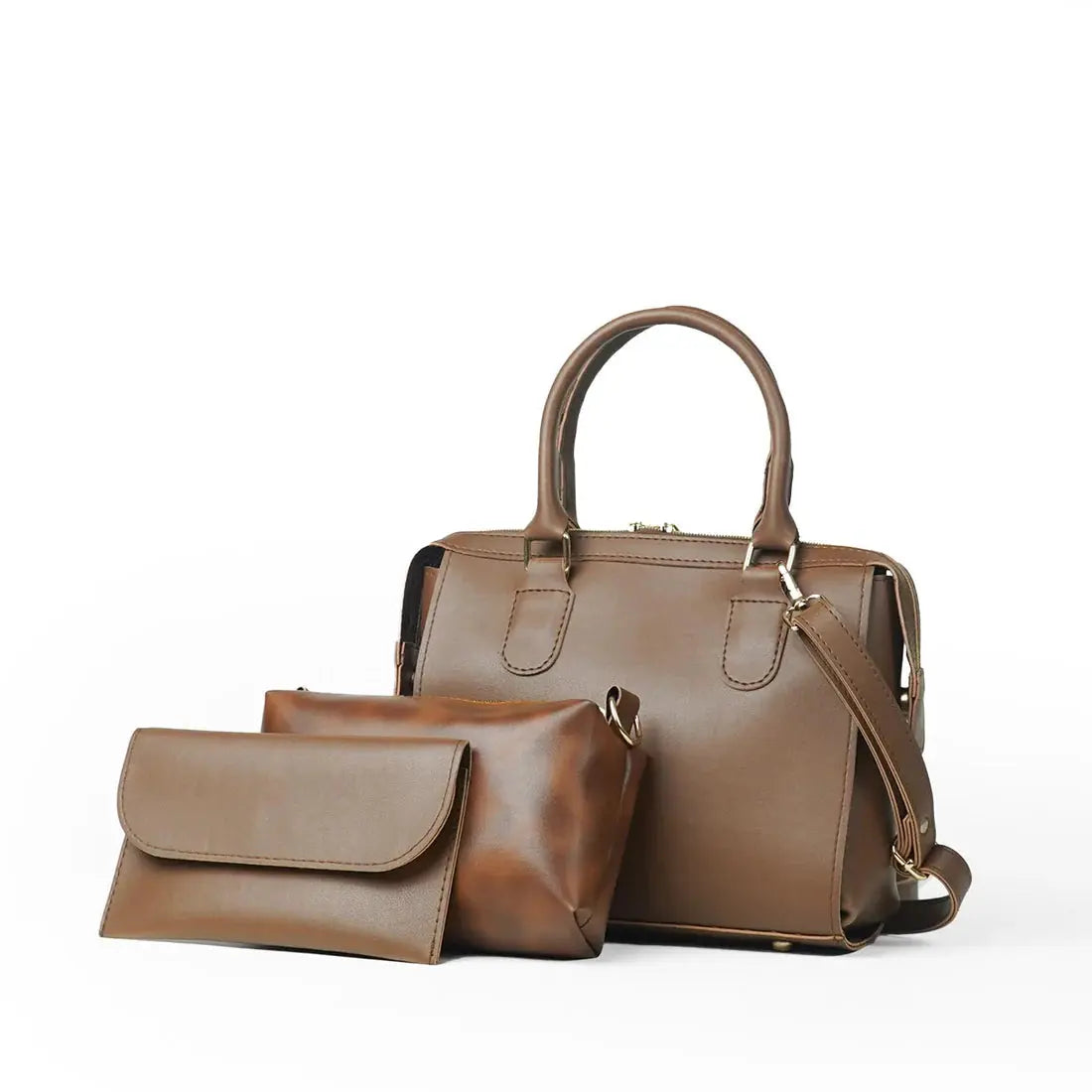 Smart Bag Set of 3 Brown HerChoice