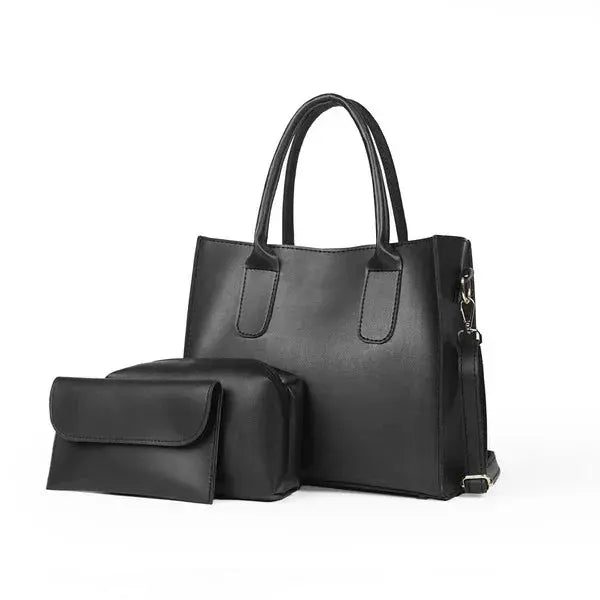 Trendy Bag Set of 3-Black HerChoice
