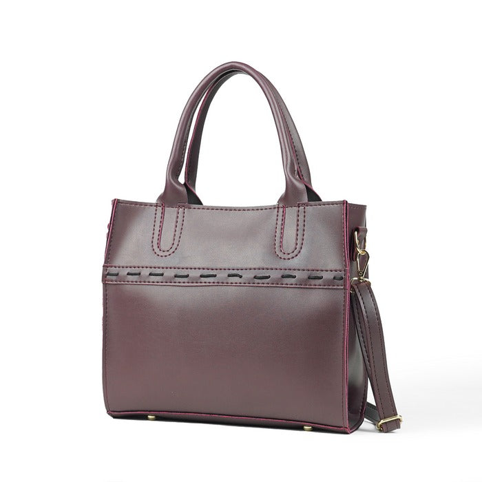 Gulnār – 3-Piece Shoulder Bag Set (Maroon) HerChoice