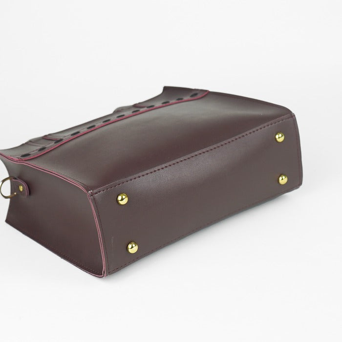 Gulnār – 3-Piece Shoulder Bag Set (Maroon) HerChoice