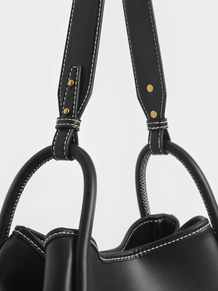 Buzz Slouchy Tote Bag Black HerChoice