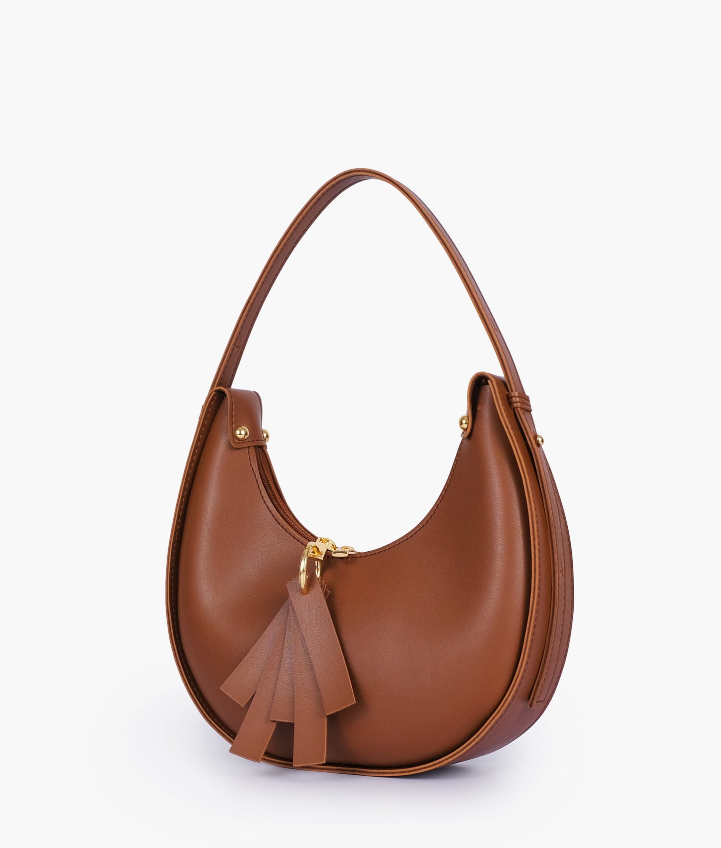 Brown crescent bag
