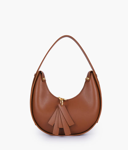 Brown crescent bag
