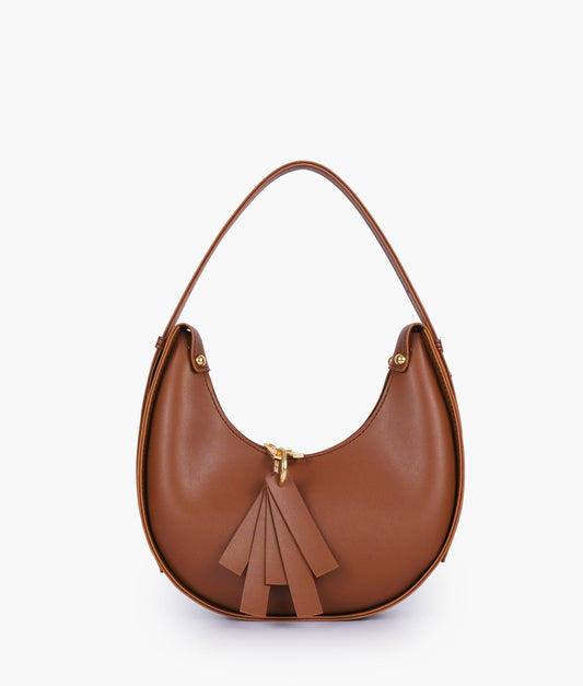 Brown crescent bag