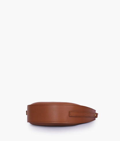Brown crescent bag