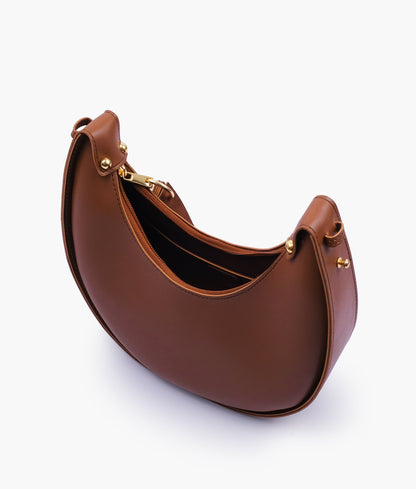 Brown crescent bag