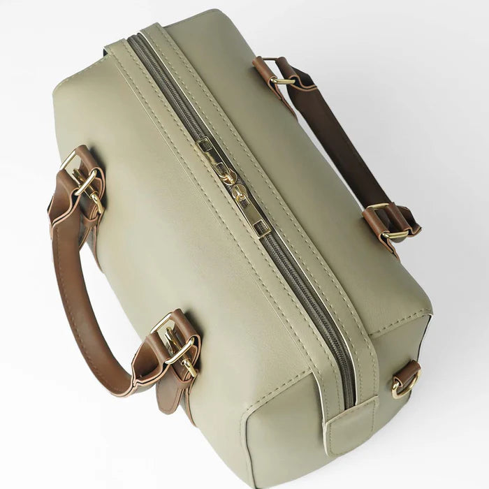 Zara Bag – Beige & Brown HerChoice