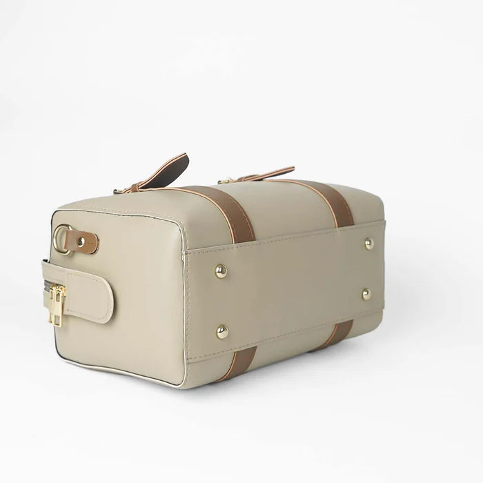 Zara Bag – Beige & Brown HerChoice
