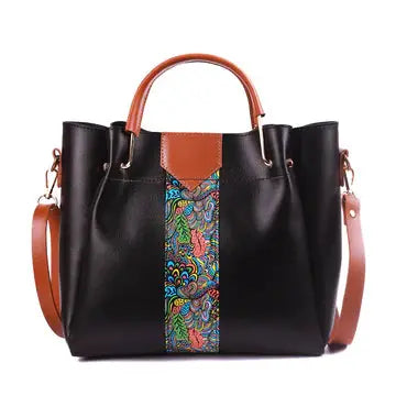 Luxe 4 Pcs Black Handbag Set HerChoice