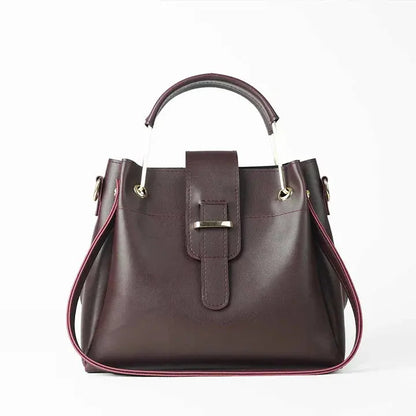 Luxe Maroon 3-Piece Handbag Set HerChoice