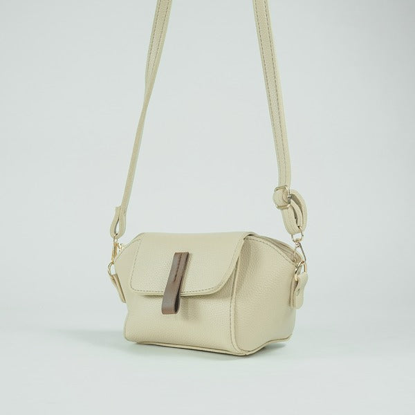 Mini Posh – Premium Flap Crossbody Bag (Beige)
