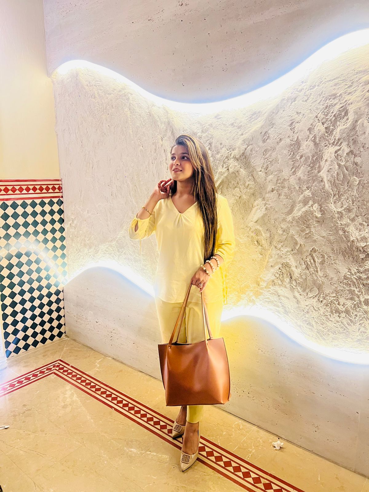 HerGlow – 3-Piece Plain Tote Set (Brown)