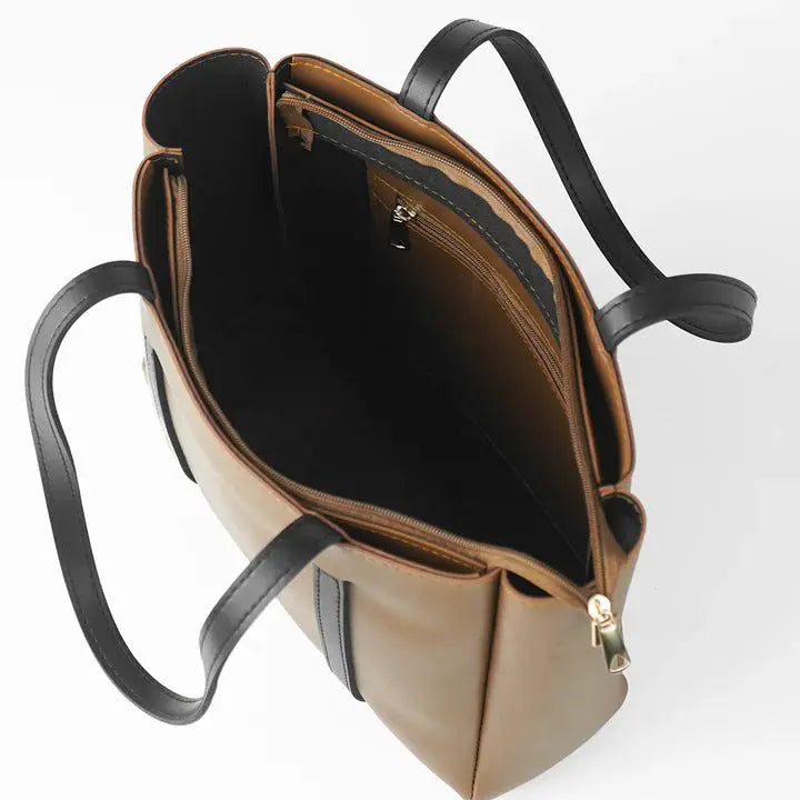 Serenity Handbag with Fix Shoulder Straps Brown HerChoice