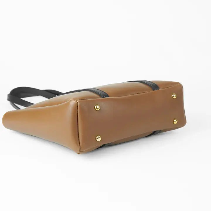Serenity Handbag with Fix Shoulder Straps Brown HerChoice