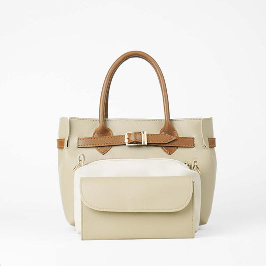 Savvy Luxe – 3-Piece Buckle Set (Beige) HerChoice