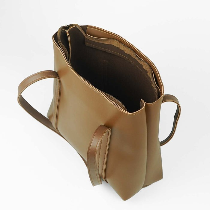 Bliss – Special Edition 3-Piece Tote Set (Brown) HerChoice
