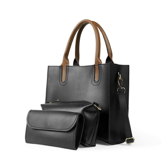 Elite Style – 3-Piece Classic Bag Set (Black) HerChoice