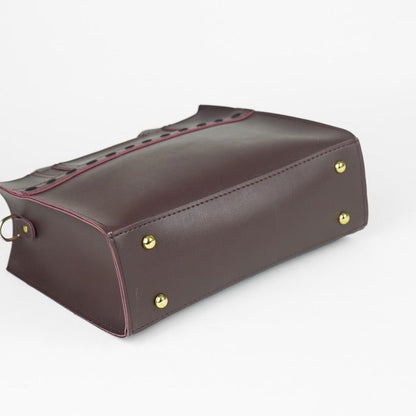 Gulnār – 3-Piece Shoulder Bag Set (Maroon) HerChoice